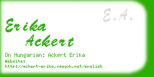 erika ackert business card